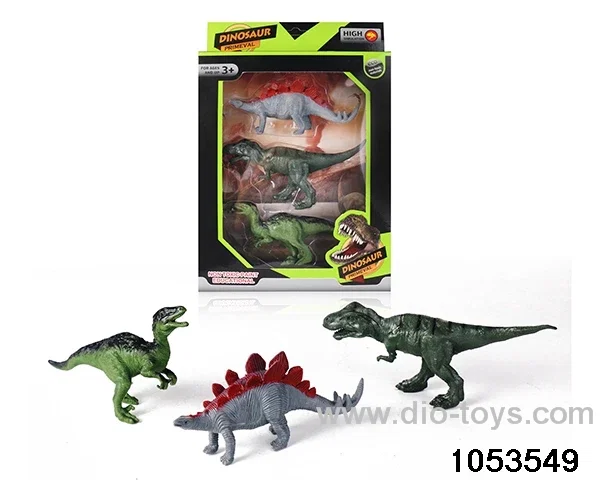 3pcs Dinosaur Set in window box