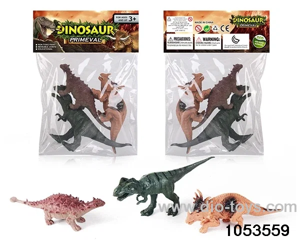 3pcs Dinosaur Set in PP bag with header