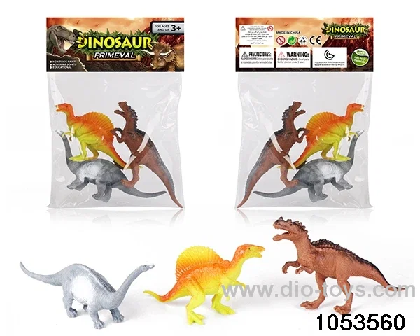 3pcs Dinosaur Set in PP bag with header