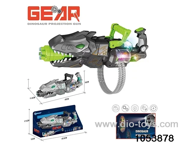 Electric gun with light and sound in window box