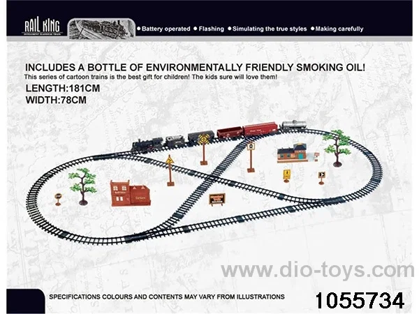 electric rail train with L/M in window box