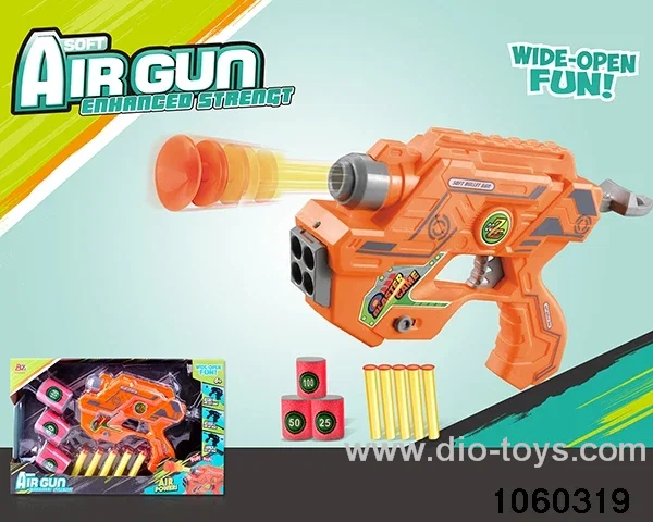 Softball gun set in window box
