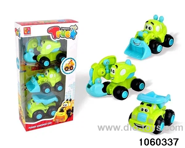 pull back car set in window box