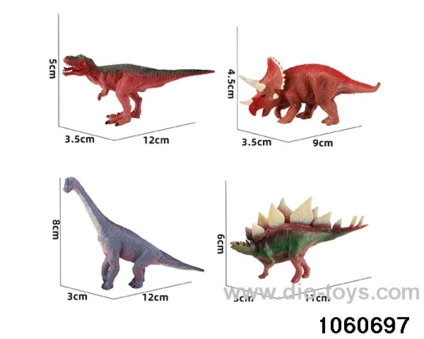 dinosaurs in 4pcs BAG