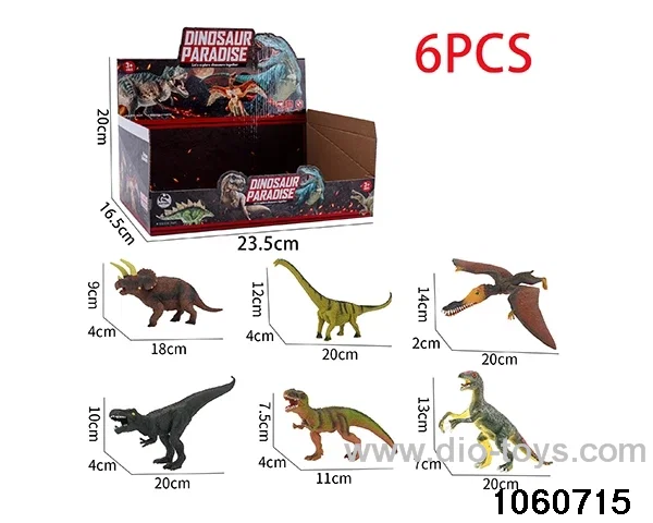 dinosaurs in display box
