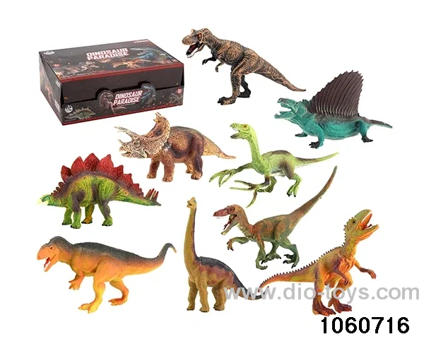 dinosaurs in display box