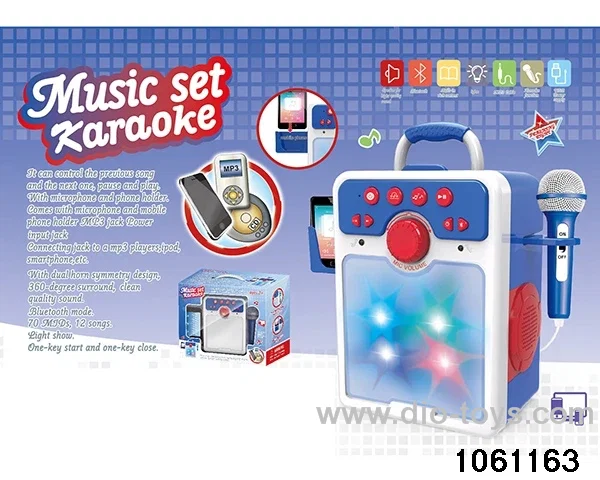 karaoke machine in window box