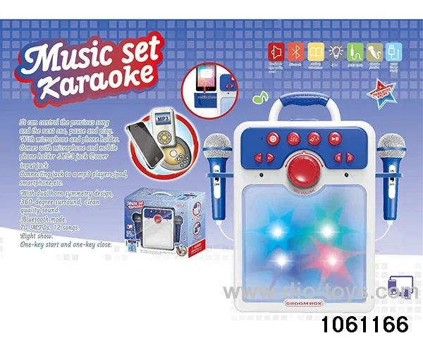 karaoke machine in window box