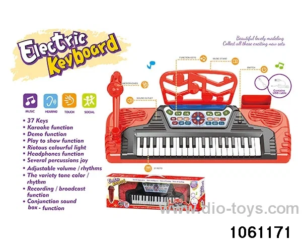 37-key electronic keyboard in window box