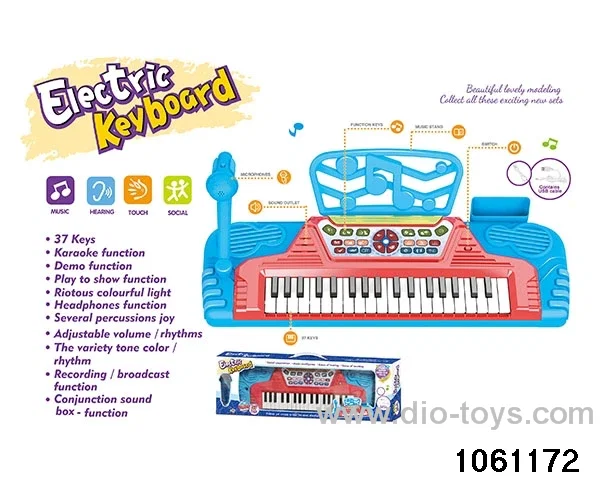 37-key electronic keyboard in window box