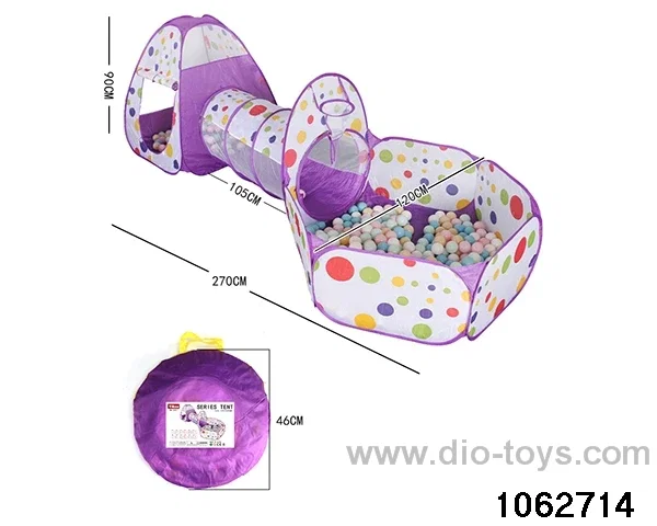 Children's Tent Tunnel Ocean Ball Pool in BAG