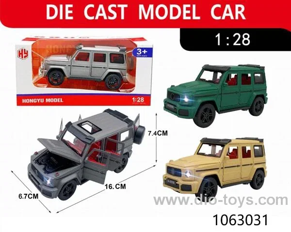 1:28 pull back alloy car with light/sound