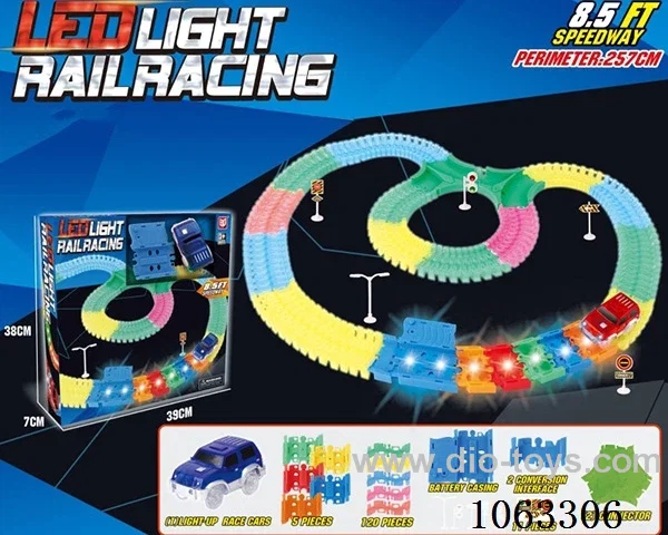 Luminous rail car