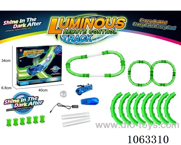 Luminous rail car