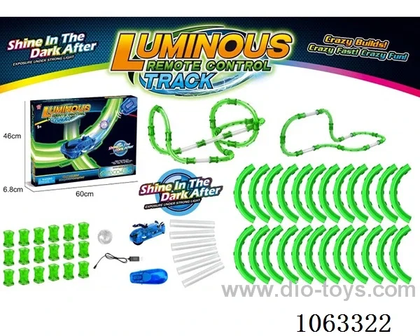 RC noctilucent rail car