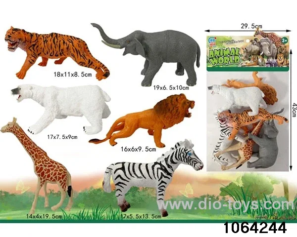 Wildlife Set (6PCS) in PP bag with header