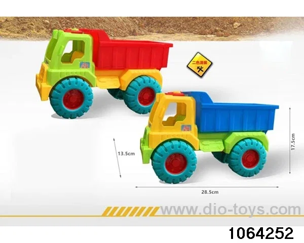 Skidding construction vehicle in PP bag with header