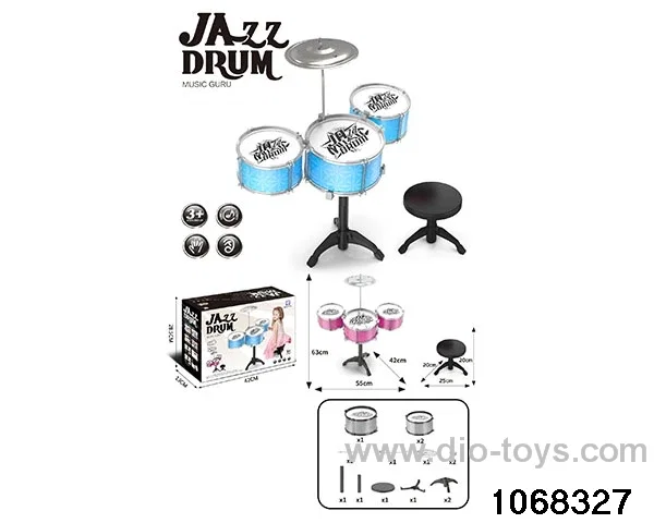 Electroplated 3-Drum Set (no light with chair) in color box