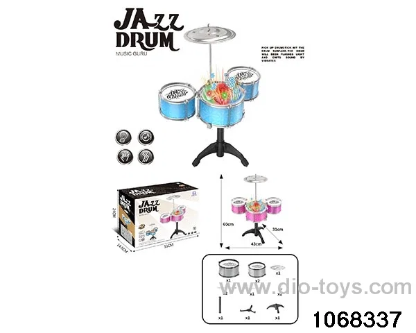 Electroplated 3-Drum Set (with light and chair) in color box