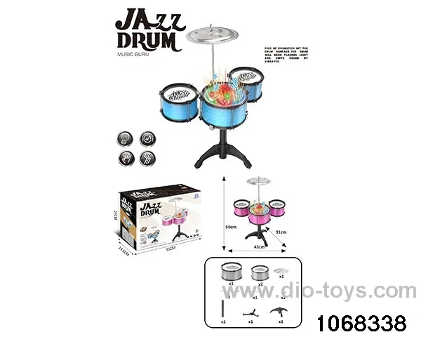 Non-plated 3-Drum Set (with light and chair) in color box