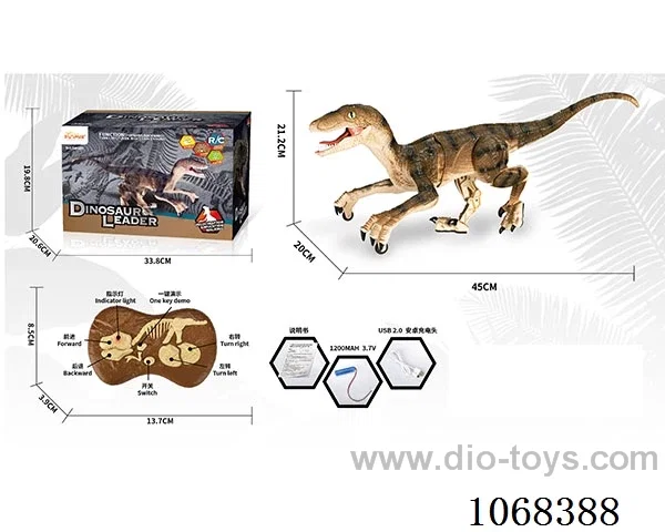 2.4G 5ch rc dinosaur with light/sound