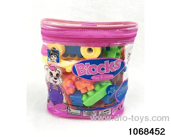 50pcs building blocks in PVC hang bag