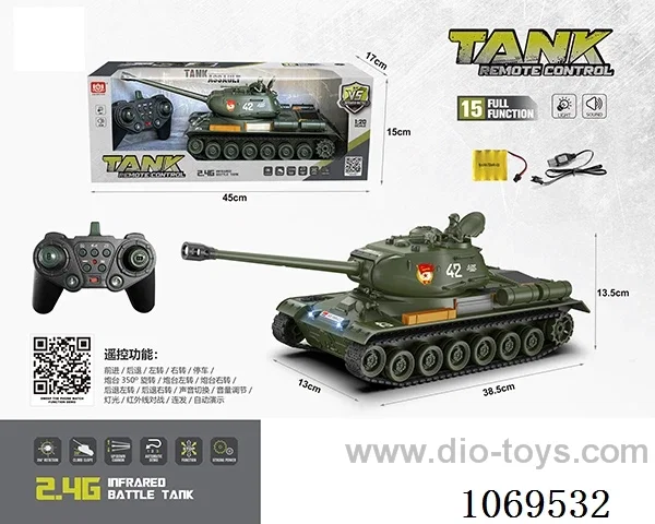 2.4G rc tank W L/M included battery