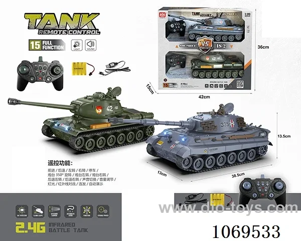 2.4G rc tank W L/M included battery