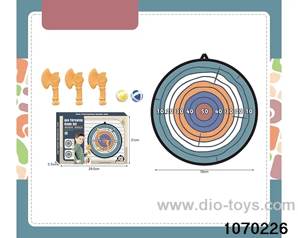 Interactive Axe Flying Target Set in color box