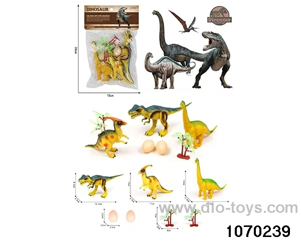 Dinosaur Set in PP bag with header