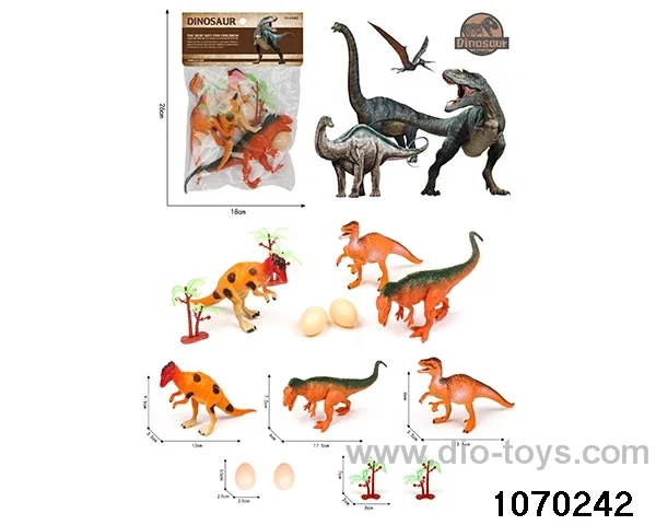 Dinosaur Set in PP bag with header