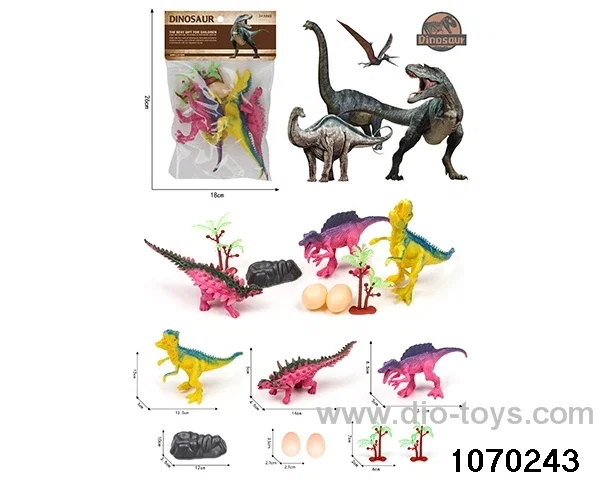 Dinosaur Set in PP bag with header