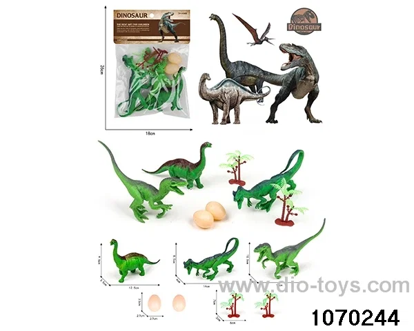 Dinosaur Set in PP bag with header