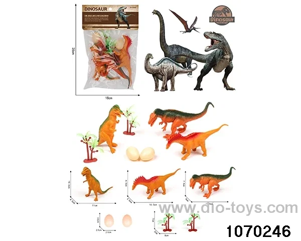 Dinosaur Set in PP bag with header
