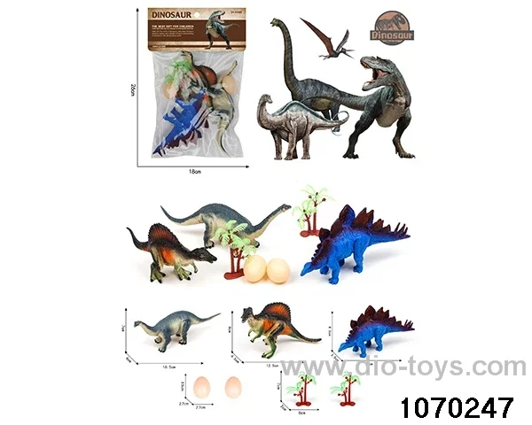 Dinosaur Set in PP bag with header