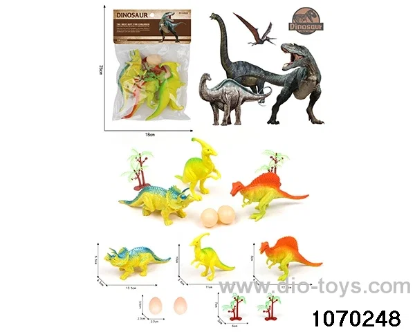 Dinosaur Set in PP bag with header