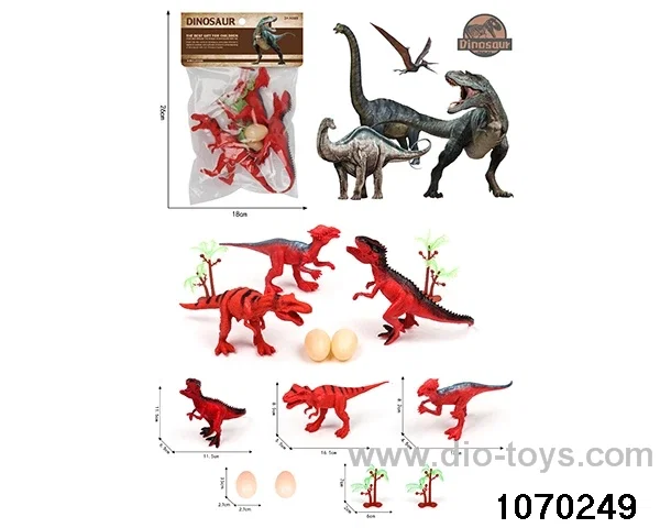 Dinosaur Set in PP bag with header