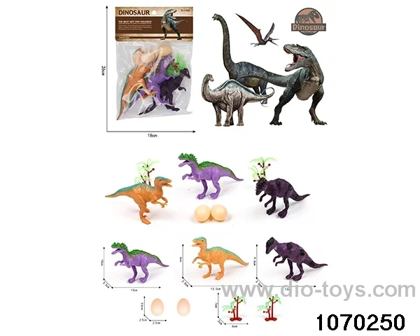 Dinosaur Set in PP bag with header