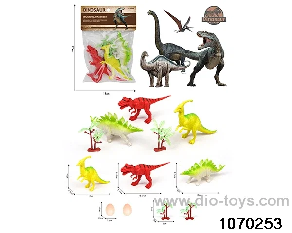 Dinosaur Set in PP bag with header