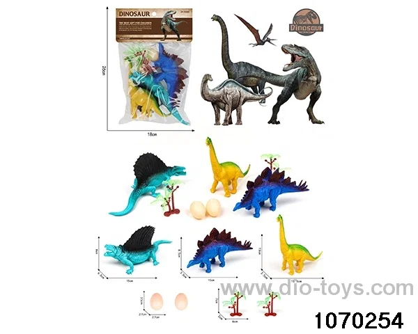 Dinosaur Set in PP bag with header
