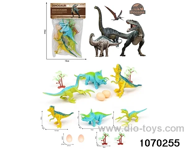Dinosaur Set in PP bag with header