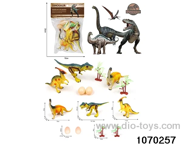 Dinosaur Set in PP bag with header