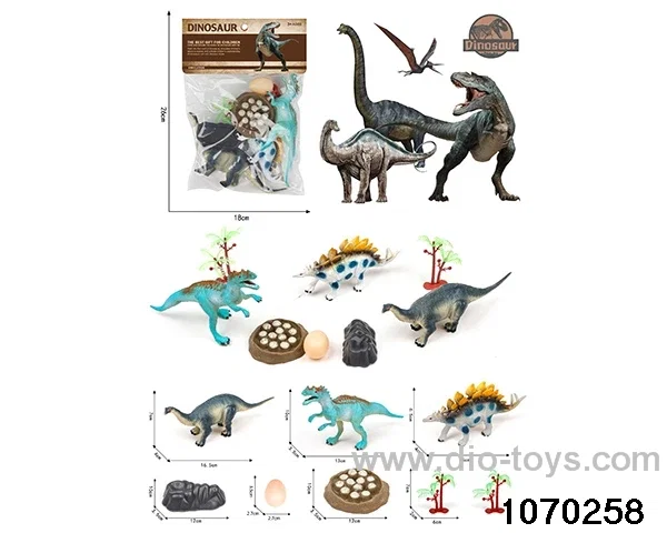 Dinosaur Set in PP bag with header