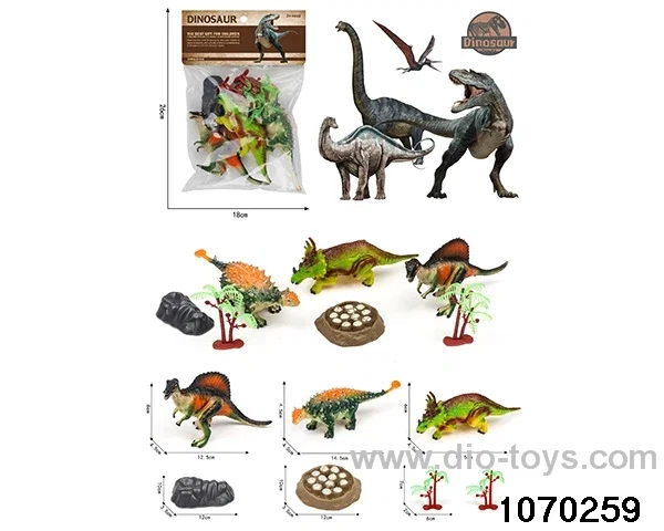 Dinosaur Set in PP bag with header