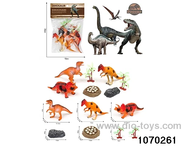 Dinosaur Set in PP bag with header