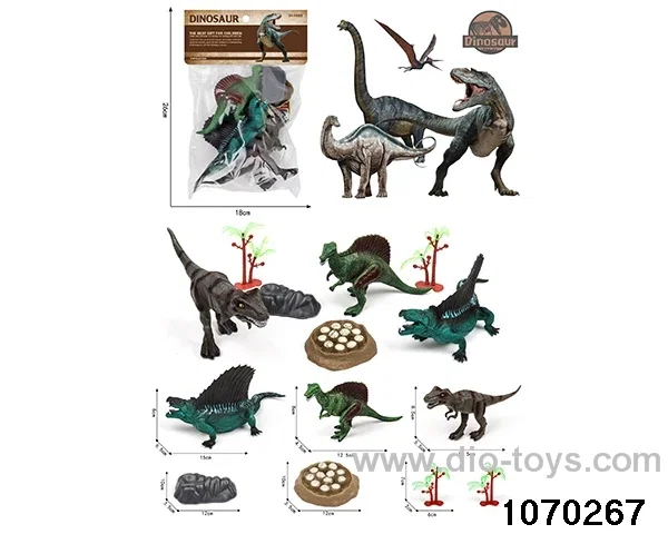 Dinosaur Set in PP bag with header