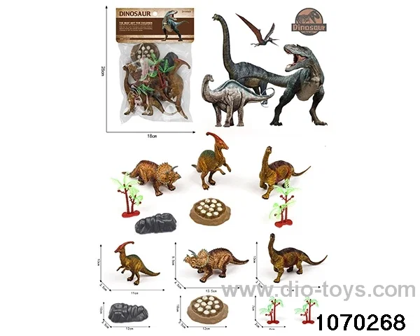 Dinosaur Set in PP bag with header