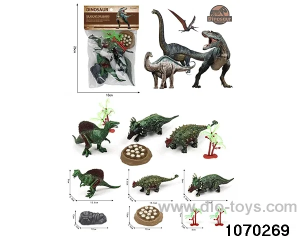 Dinosaur Set in PP bag with header