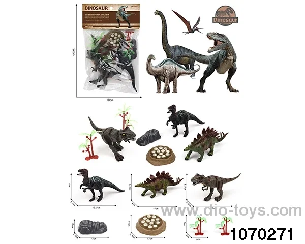 Dinosaur Set in PP bag with header