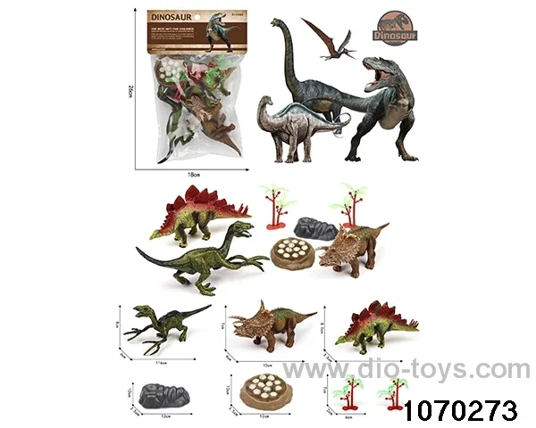 Dinosaur Set in PP bag with header
